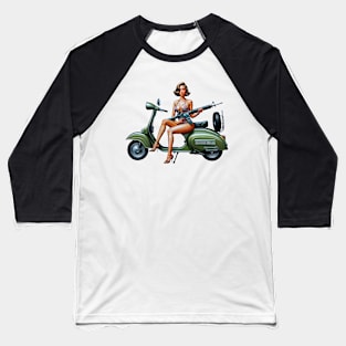 Scooter Girl Baseball T-Shirt